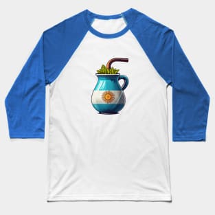 Yerba Mate Argentina Flag Baseball T-Shirt